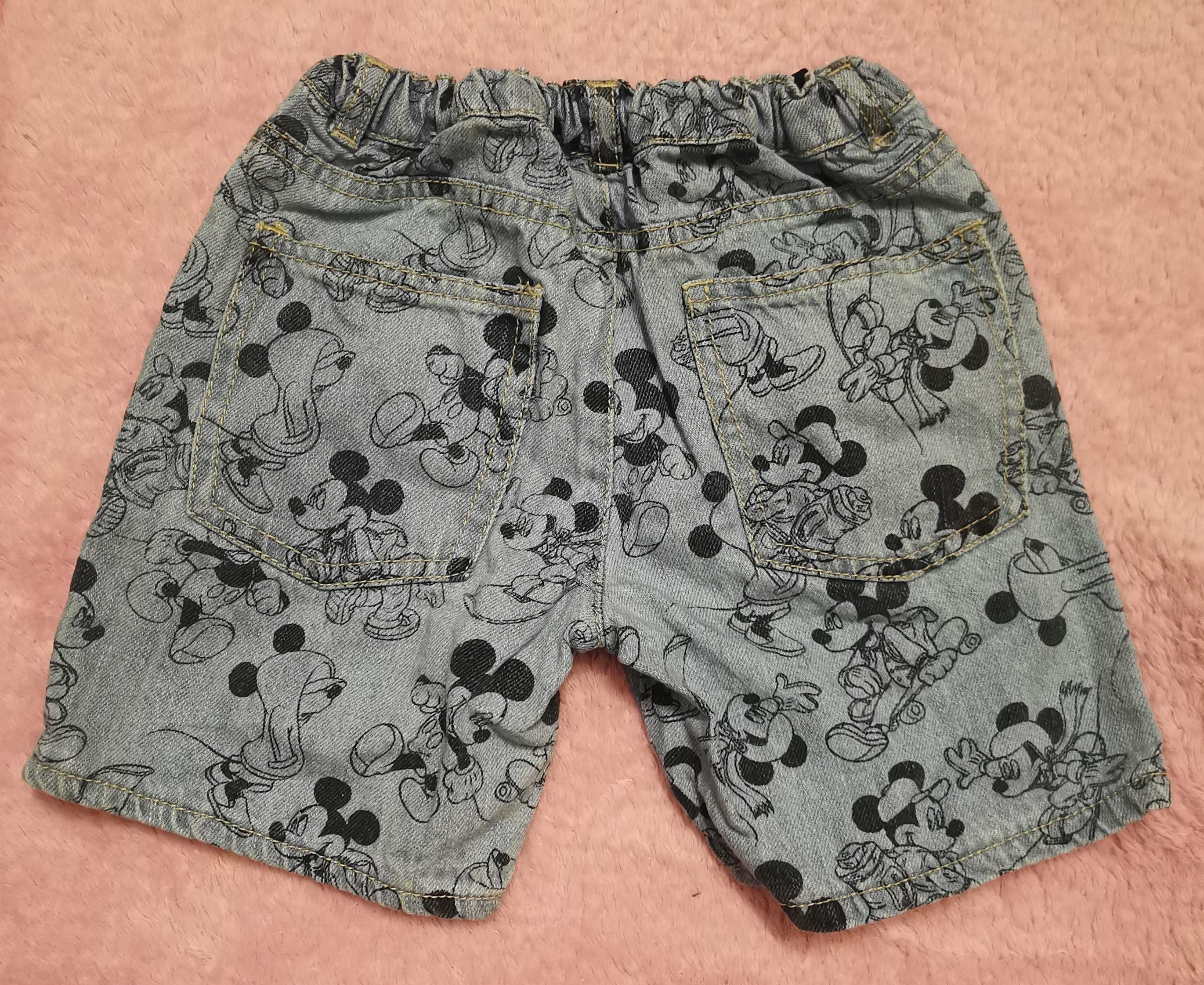 Spodenki szorty Zara 110 Disney myszka mickey jeans chłopięce