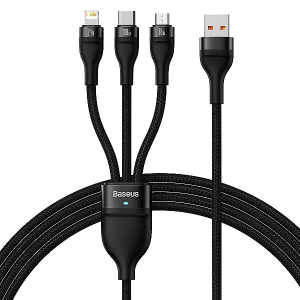 Baseus Flash Series II kabel USB - USB Typ C / Lightning / micro USB 1