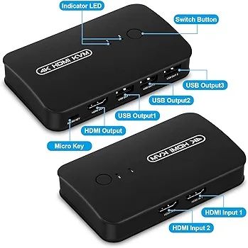 Przełącznik HDMI KVM USB i K4 Przy 30Hz