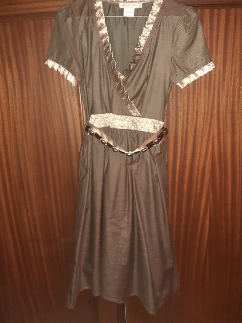 Vestido poliéster e algodão