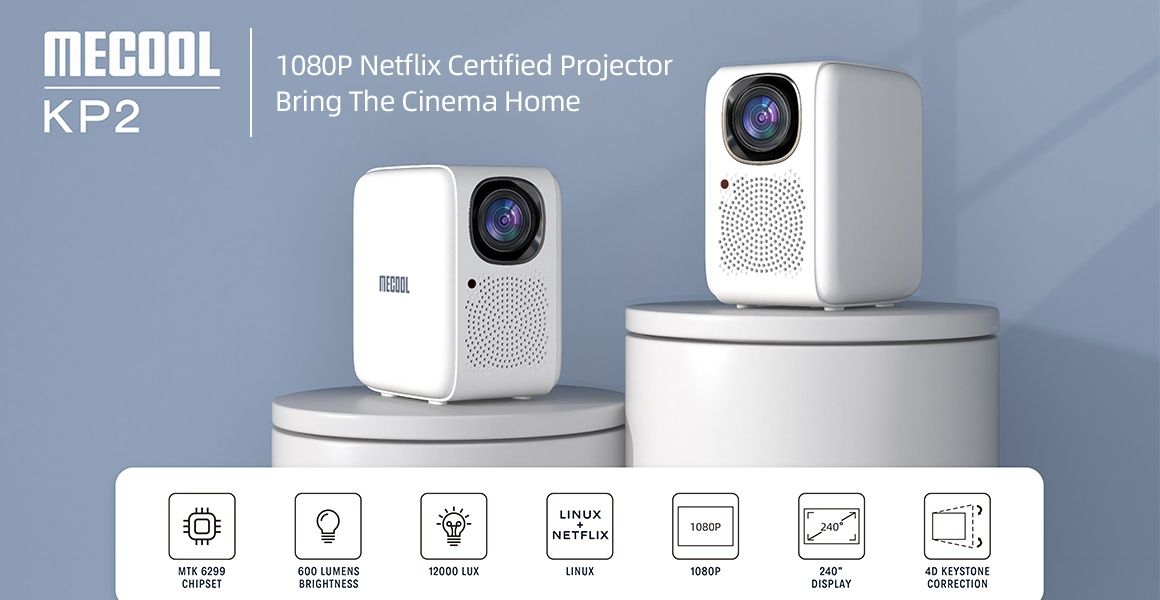 Projector MECOOL KP2 Linux certificado Netflix SELADO
