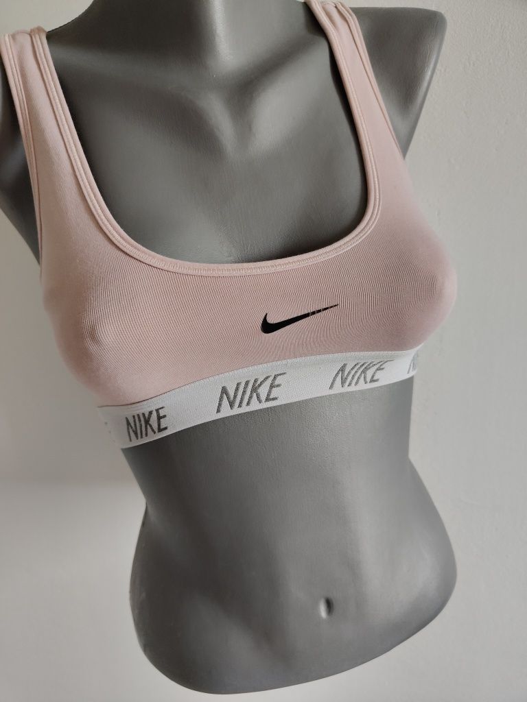 Markowy top firmy Nike r 36 S pudrowy róż Dri Fit sportowy
