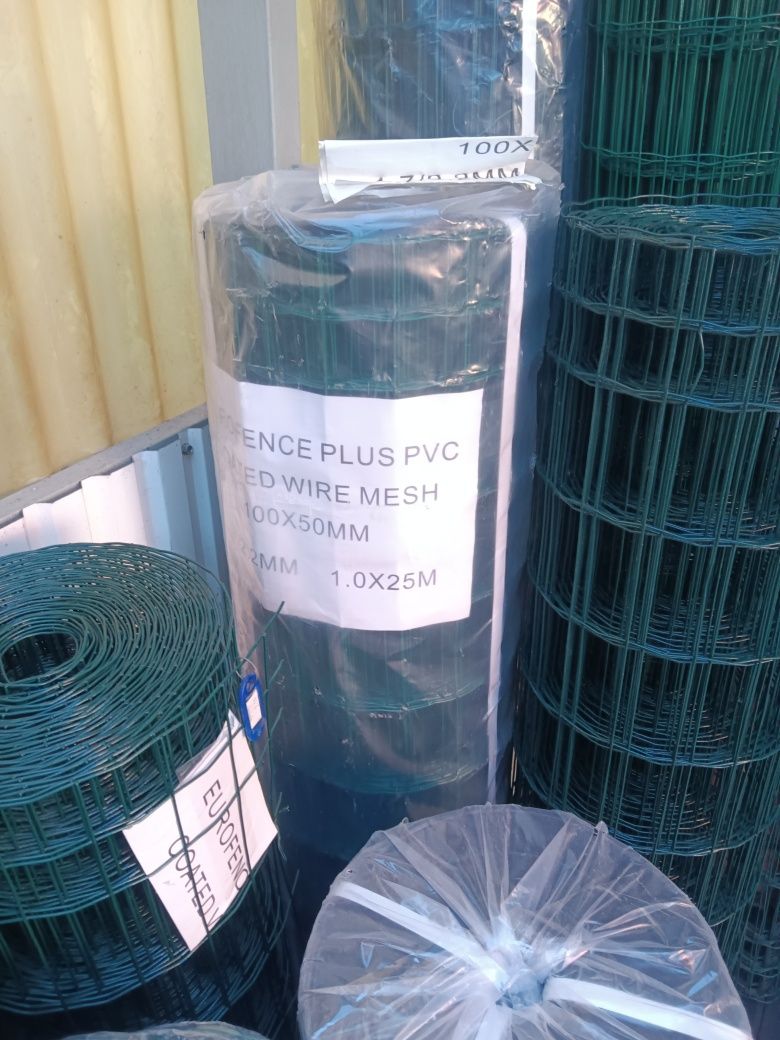 Rede jardim electrosoldada plastificada em verde