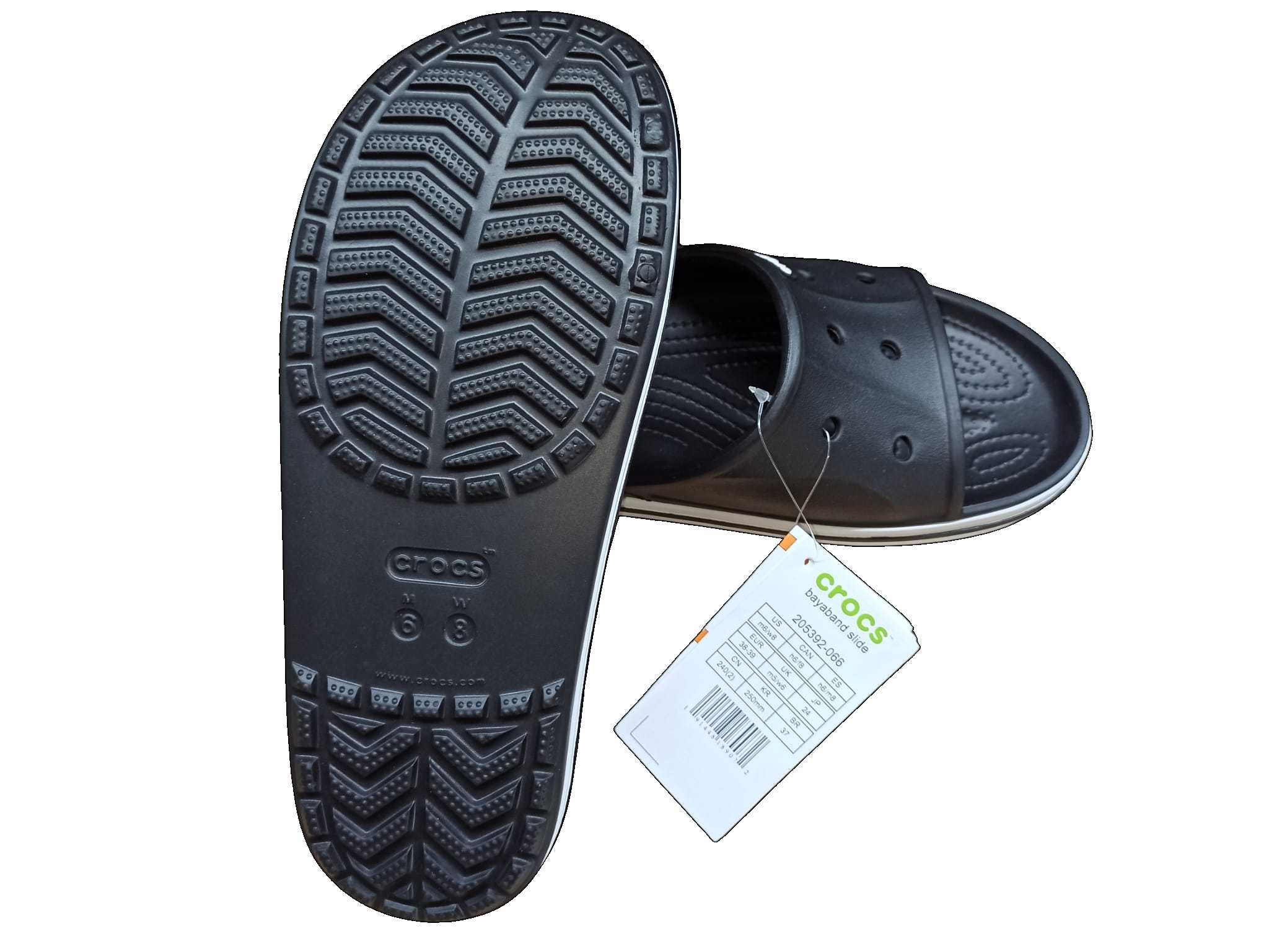 NOWE Klapki CROCS męskie damskie unisex na basen CZARNE r. 37/38
