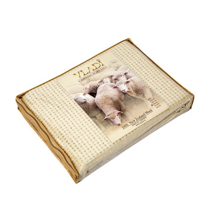 Плед шерстяной Vladi Неаполь, Рогожка 140х200, 170х210, 200х220