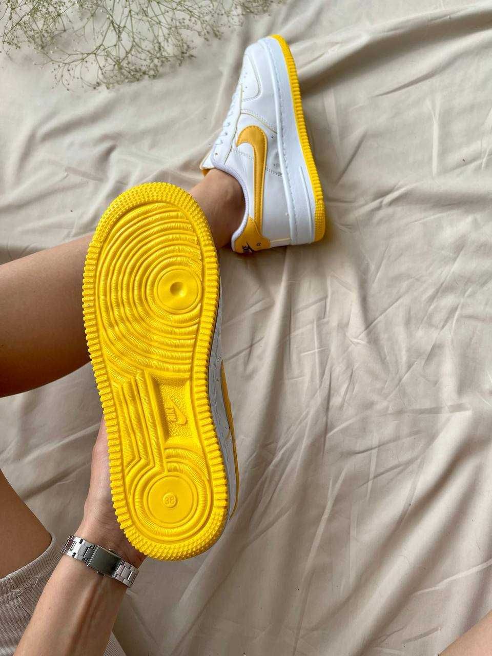 АКЦІЯ! Жіночі кросівки Nike Air Force 1 Low White ‘Yellow ’ (36,39)