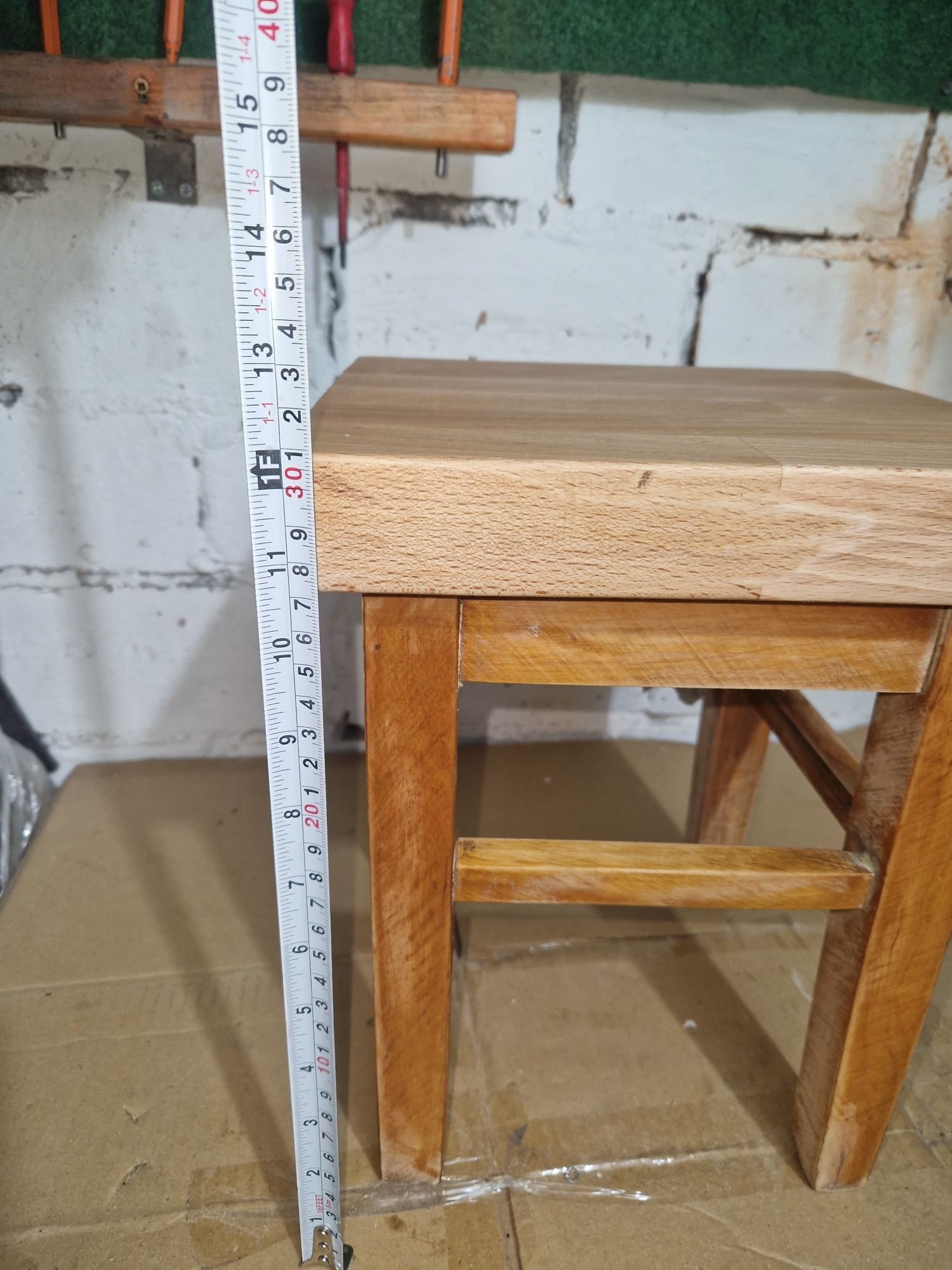 Taboret  cały drewniany