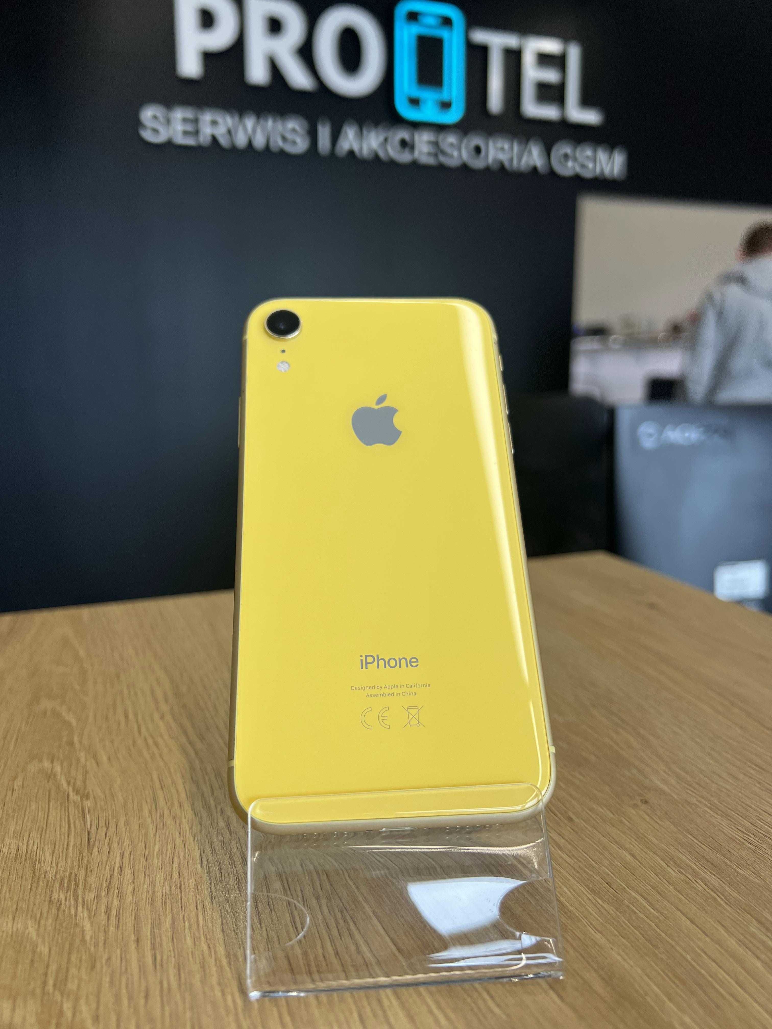 iPhone XR 64GB żółty, 3 miesiące gwarancji Bardzo dobry Stan !