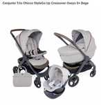 Conjunto Trio Chicco StyleGo Up Crossover Oasys 0+ Bege (Bom estado)