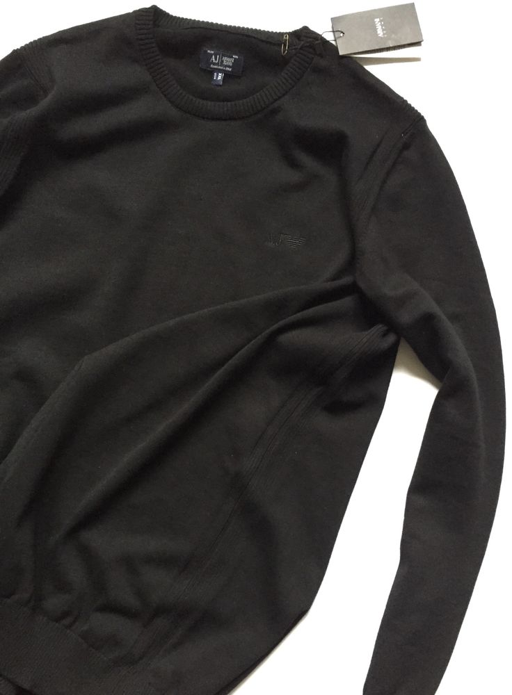 Sweter ARMANI JEANS czarny XXL/XL ciepły