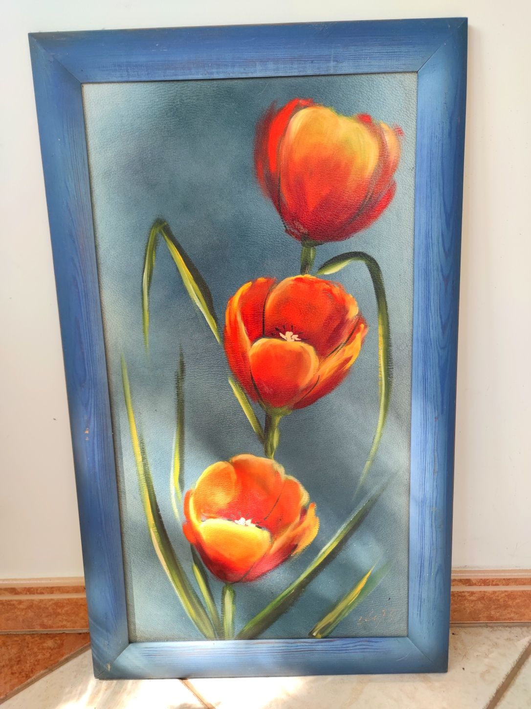 Duży obraz z tulipanami