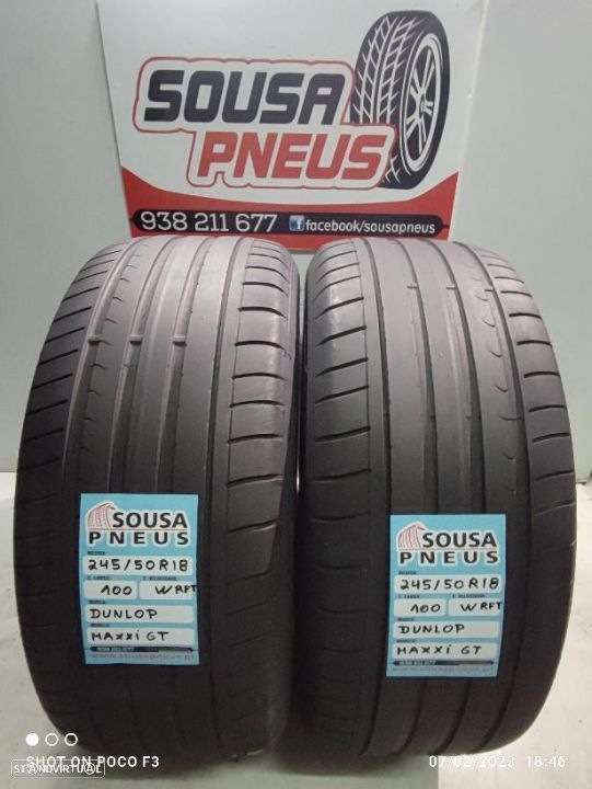 2 pneus semi novos 245-50r18 rft  dunlop -oferta da entrega 140 EUROS