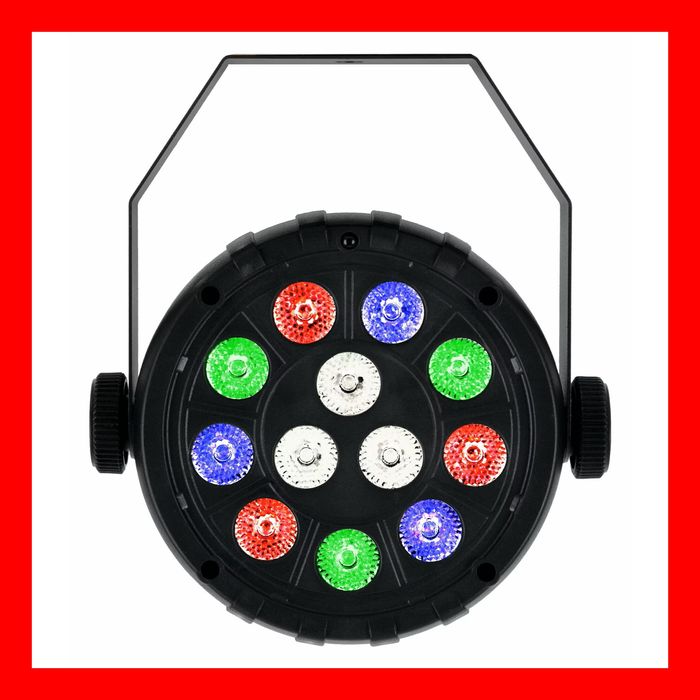 Showlite PL-12 mini reflektor imprezowy – RGBW, muzyka, USB-C