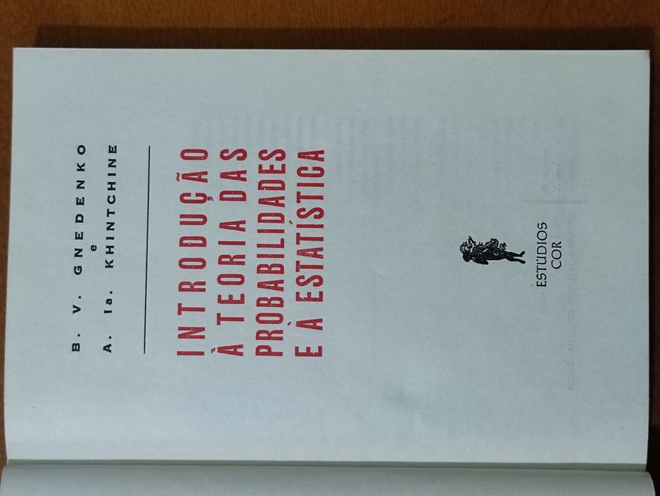 Livro Antigo Matemática Introdução à Teoria Probabilidades Estatística
