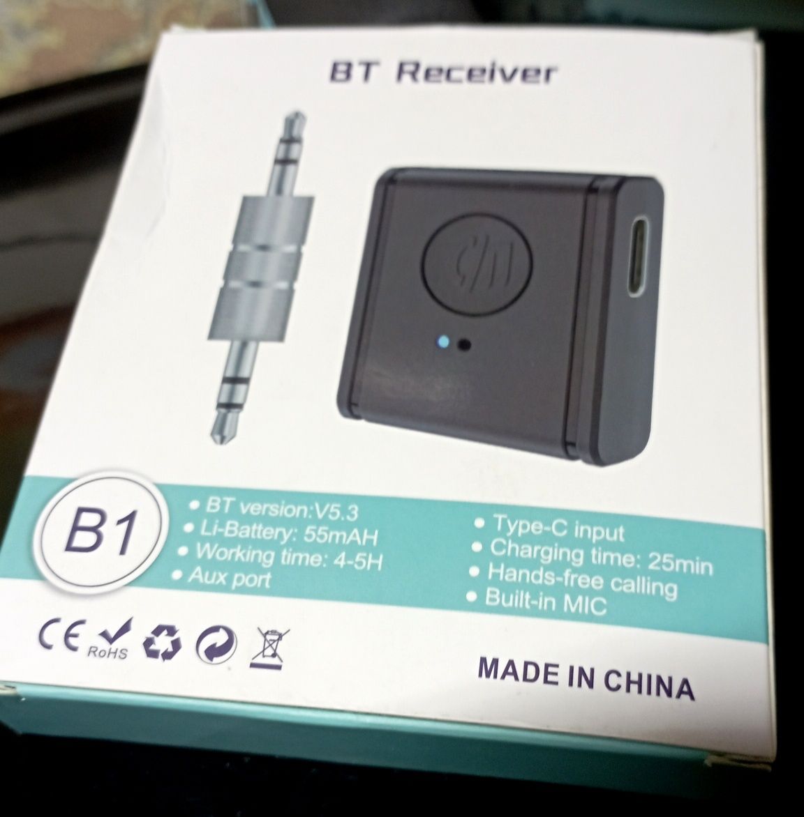 Bluetooth AUDIO 3,5mm ,bezprzewodowy transmiter muzyki MP3 do aut itp.