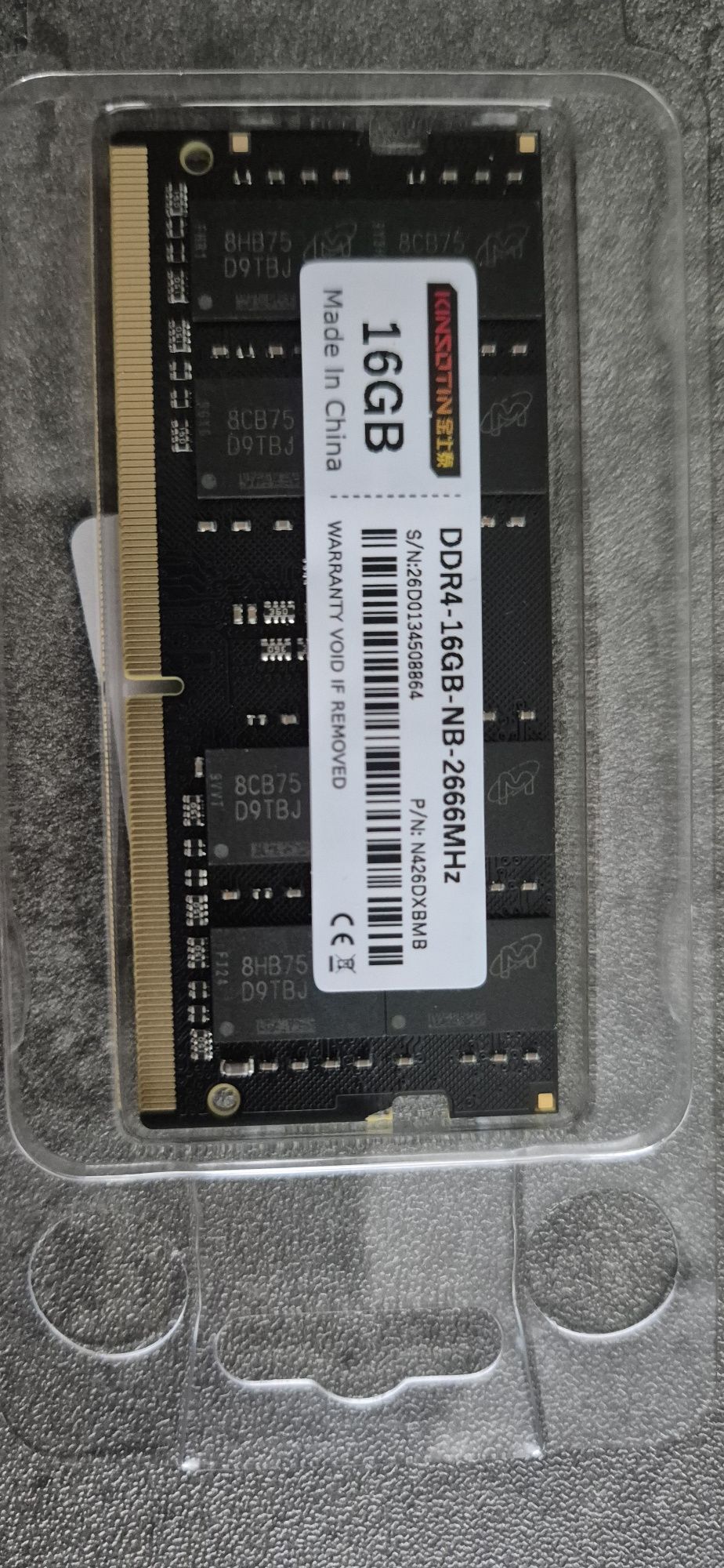 Оперативна пам'ять Kinsotin 16 GB DDR4 SO-DIMM 2666 MHz
