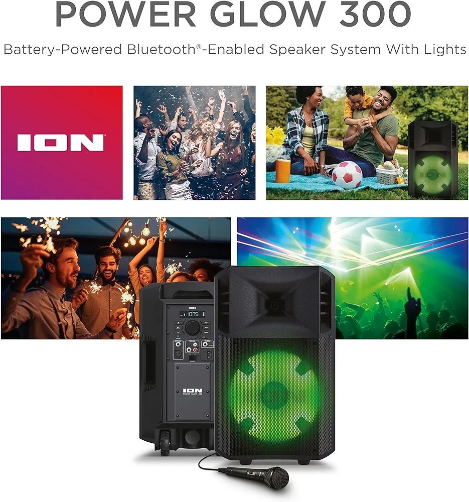 Блютуз Колонка Акустическая система ION Audio Power Glow 300