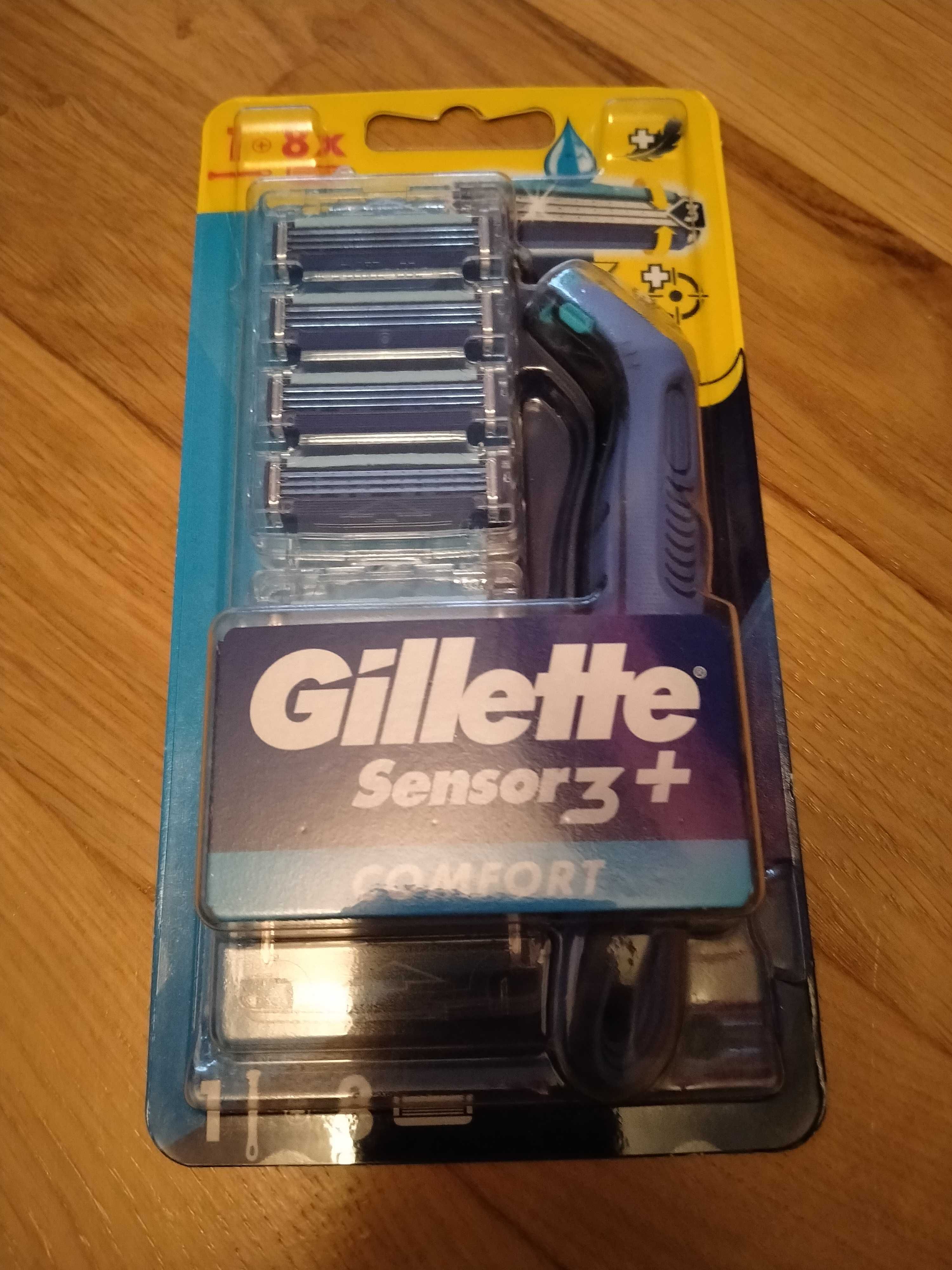 Gillette Sensor 3 Zestaw 8 nożyków + rączka, NOWY, oryginalne
