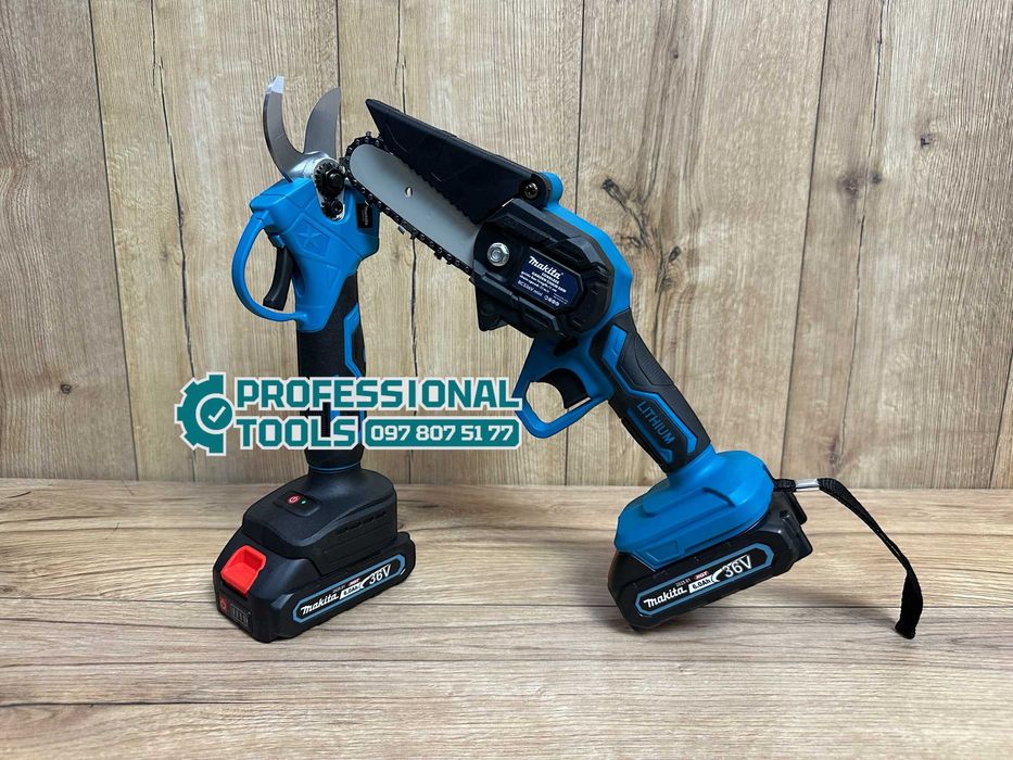 Садовый набор 2/1 Makita Секатор DMT50 + Мини пилка BCS36V Сучкорез 8А