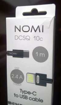 USB кабель "Nomi" data+charger, Type-C,