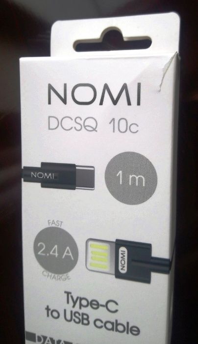 USB кабель "Nomi" data+charger, Type-C,