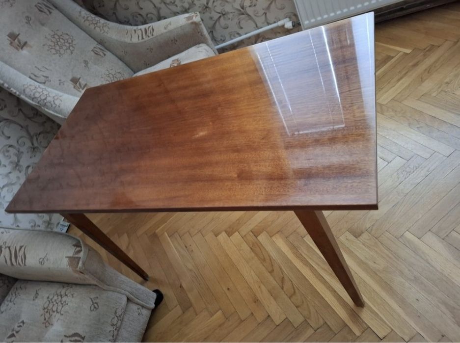 Stolik ława PRL wysoki połysk