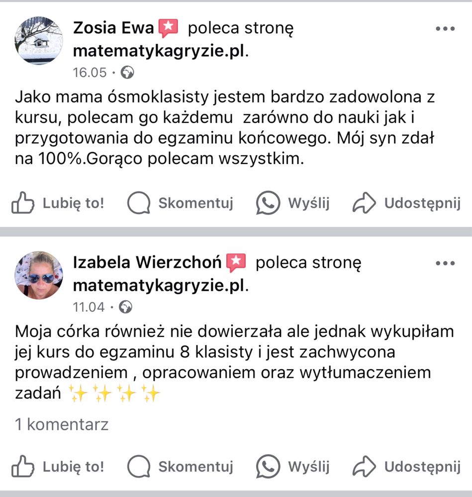 Korepetycje z matematyki z nauczycielką kursu Matematyka Gryzie