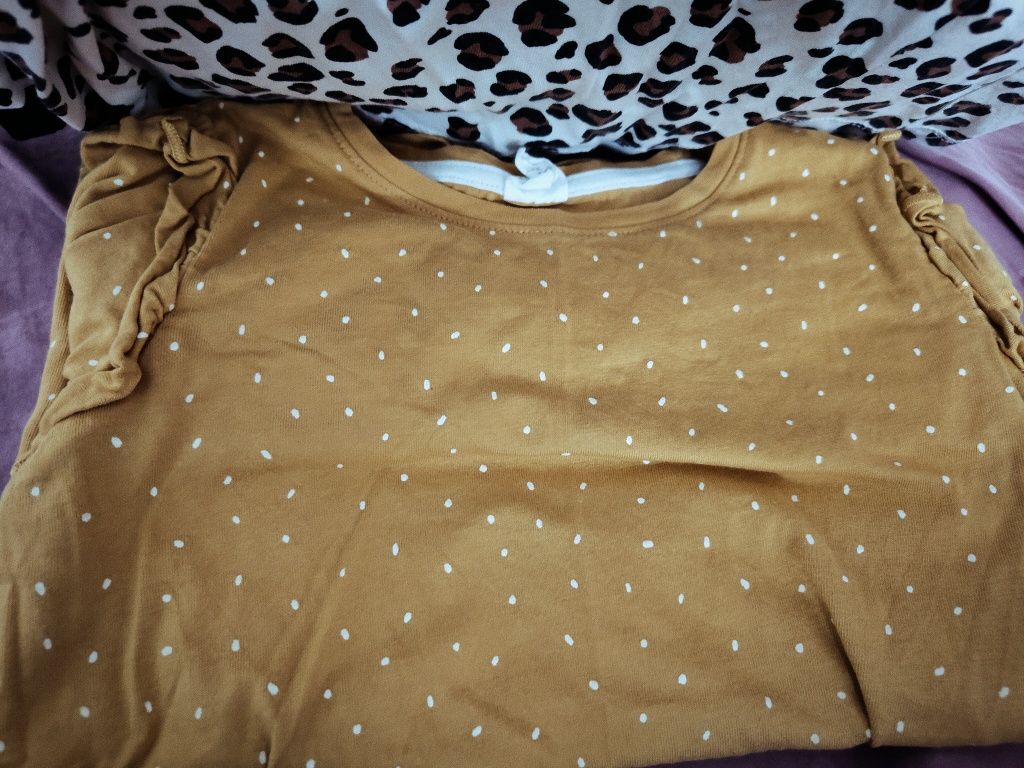 Komplet 5 szt koszulki z długim rękawem h&m 104