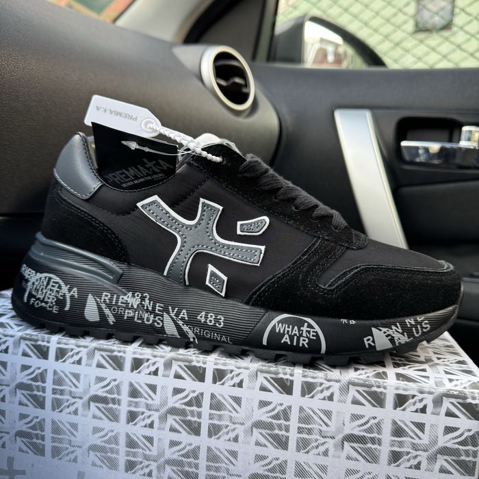 Чоловічі кросівки преміата чорні  Premiata Black premium