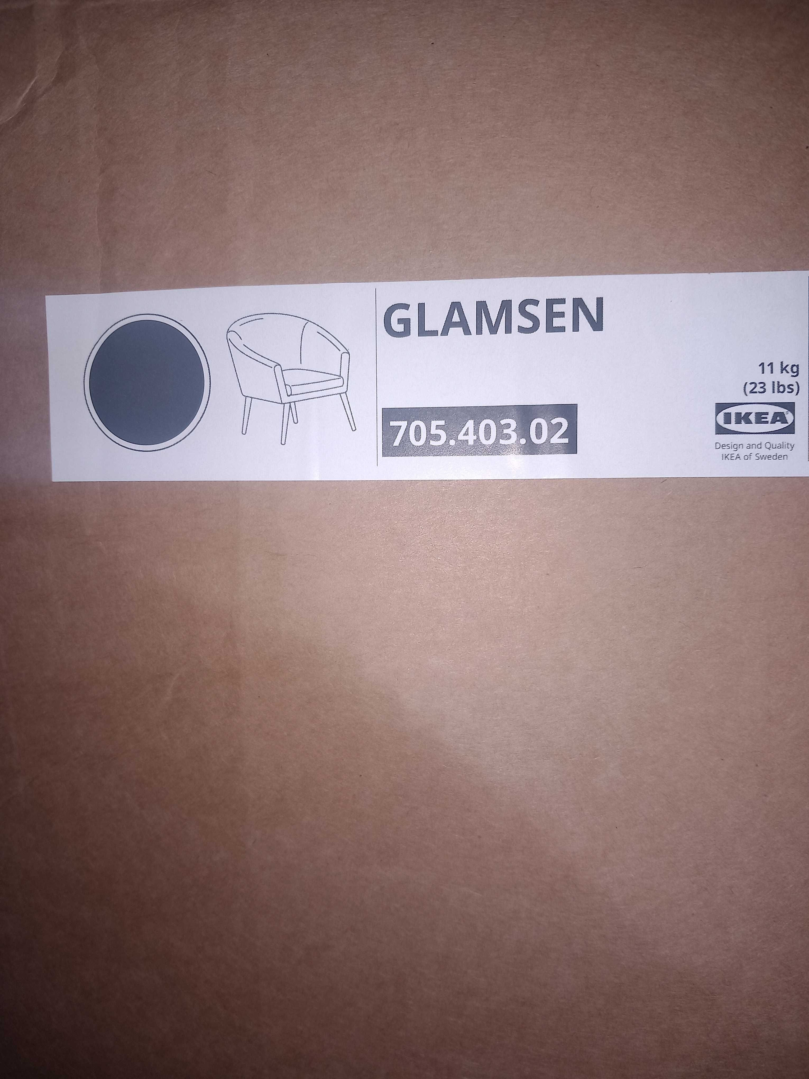 Nowy60 % ceny Fotel GLAMSEN szary dost. 2 szt.