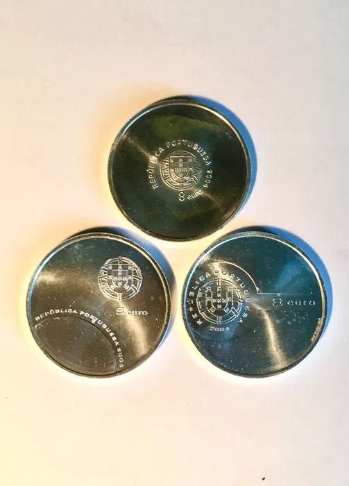 PRATA EURO 2004 - 3 moedas de 8 euros: defesa | remate | golo