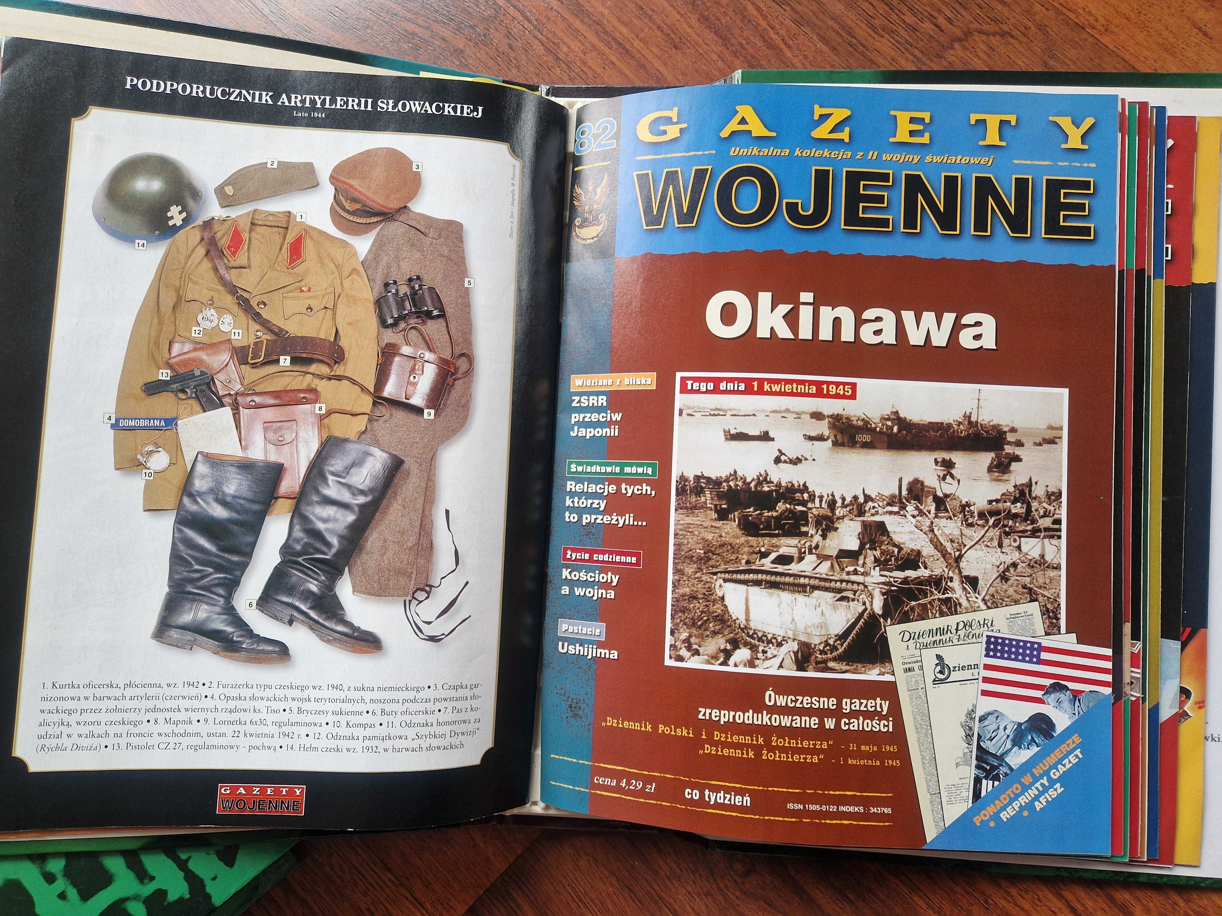 Gazety Wojenne - 5 segregatorów - Zeszyty nr 1 do 89 - II wś militaria