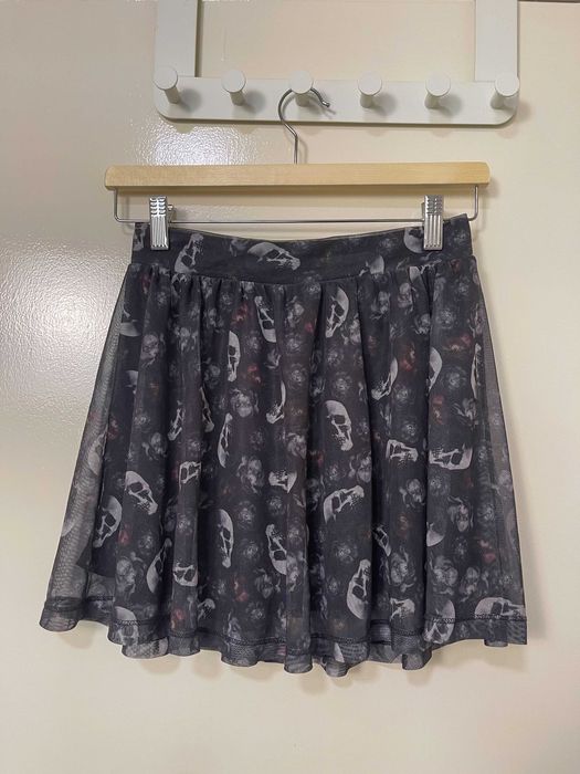 Saia curta padrão caveiras - Blue Steel, S