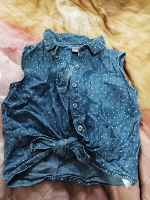 Paka 110/122 bluzek na krótki rękaw dziewczynka