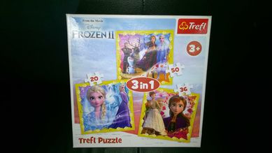 Puzzle Frozen 3 w 1 Trefl kompletne nie wysyłam