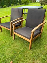Fotele ogrodowe drewno akacjowe