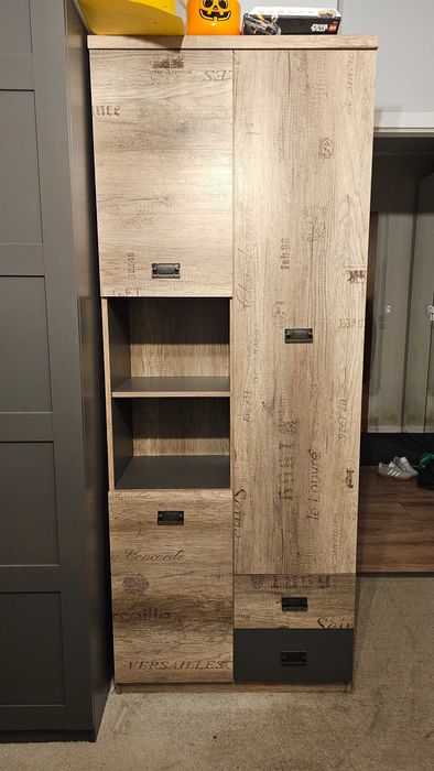 Regał Malcolm BRW Black Red White szafa