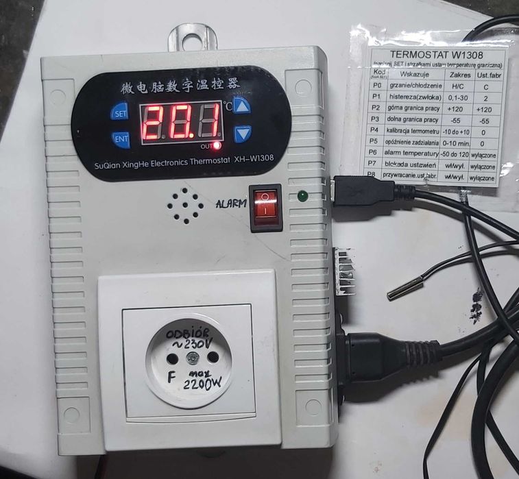 Termostat, regulator temperatury, termometr