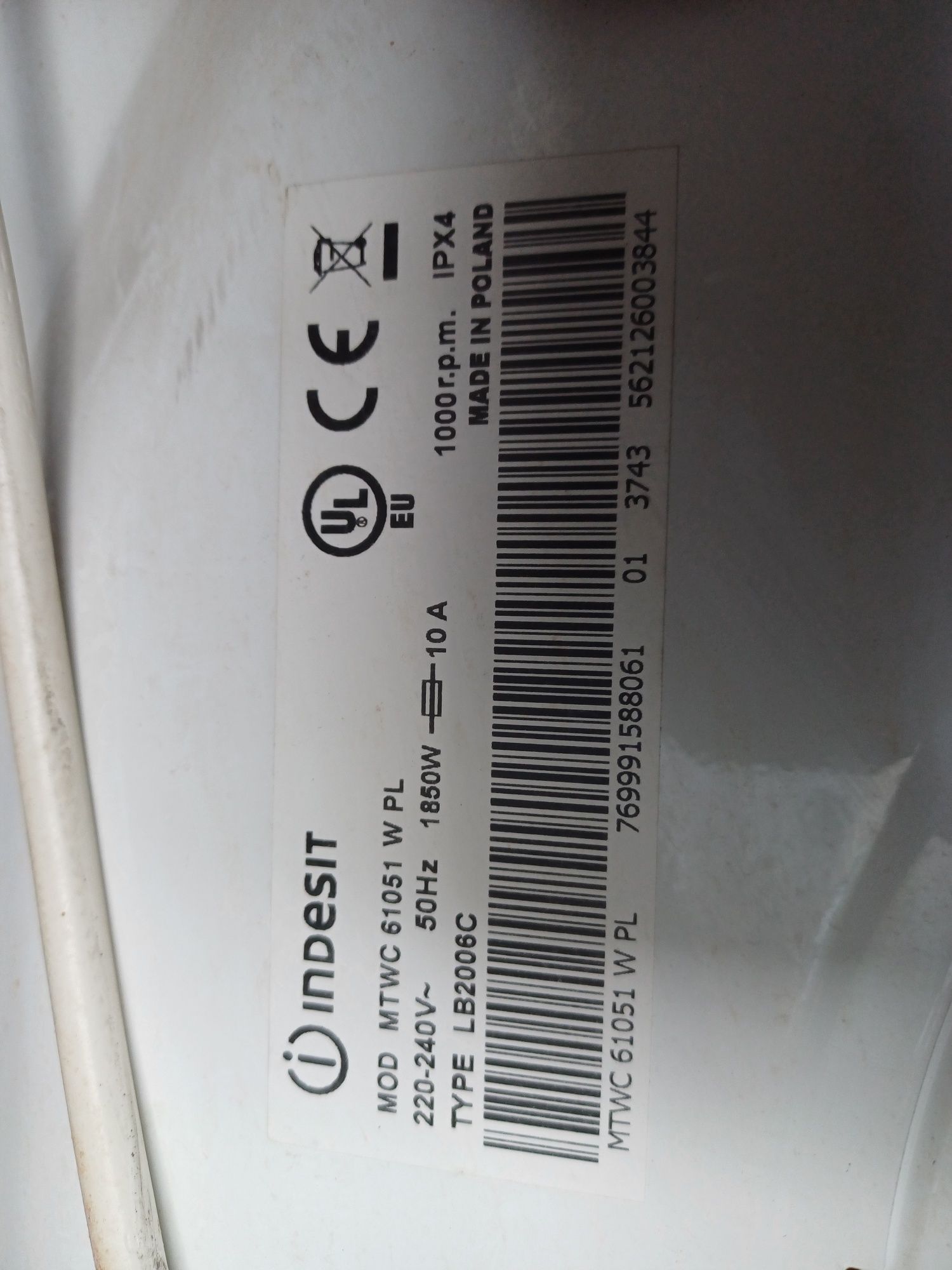 Szuflada na proszek do pralki Indesit LB2006C