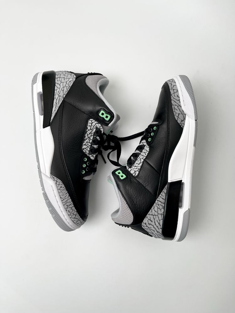 Оригинал Nike Air Jordan 3 Retro Green Glow (CT8532 031) кожание ретро