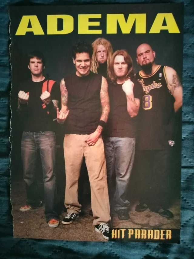 Póster A4 Adema nu metal anos 2000 – Oferta com CD