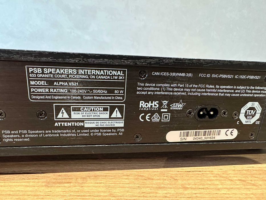 Саундбар PSB ALPHA VS-21 100Ват