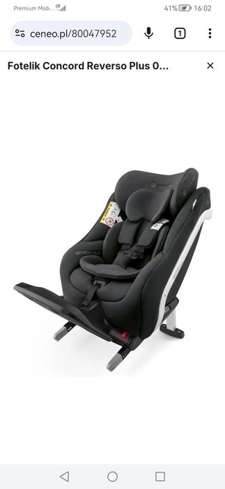 Fotelik samochodowy Concord Reverso Plus i size  0-4 lata