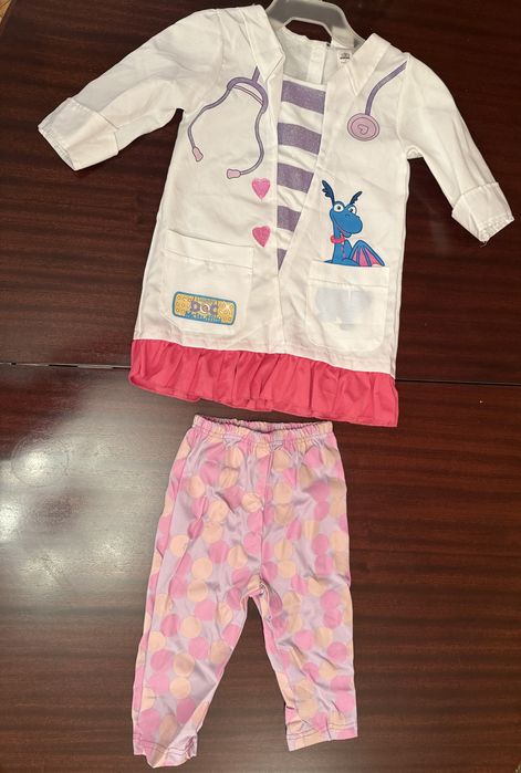 Strój przebranie Doktor Dosi, Dosia, klinika dla pluszaków roz 5-6 lat