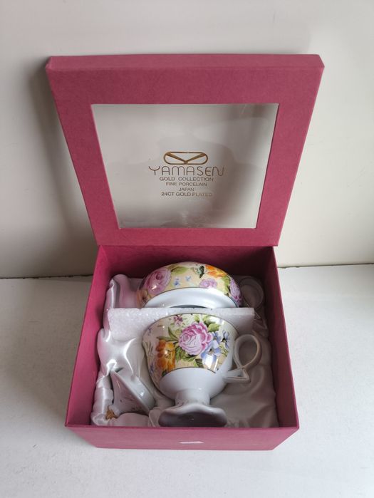 Сервиз фарфор (3TA1293) 1 чайник + 1 чашка  (200/400 мл чашка/ Yamasen