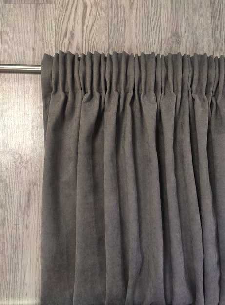штори мікровелюр сірі графіт велюр
