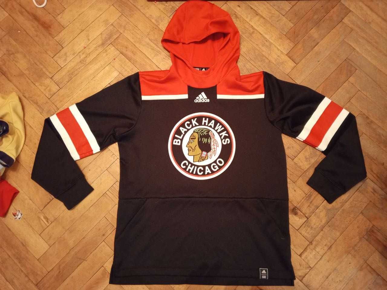 Кофта, худи хоккейная Чикаго Блэкхокс NHL (Chicago Blackhawks) Adidas