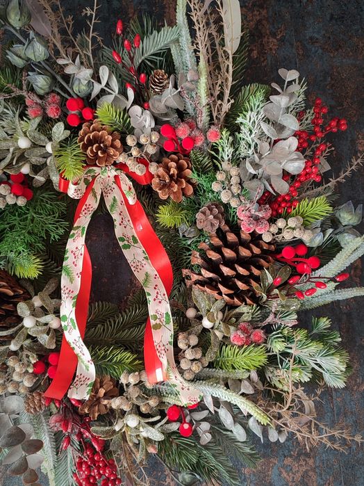 Wianek świąteczny - Leśny Szron