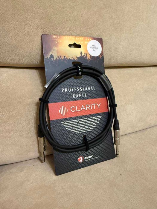 Гітарний музикальний інструментальний кабель CLARITY JACK-JACK PRO/2m