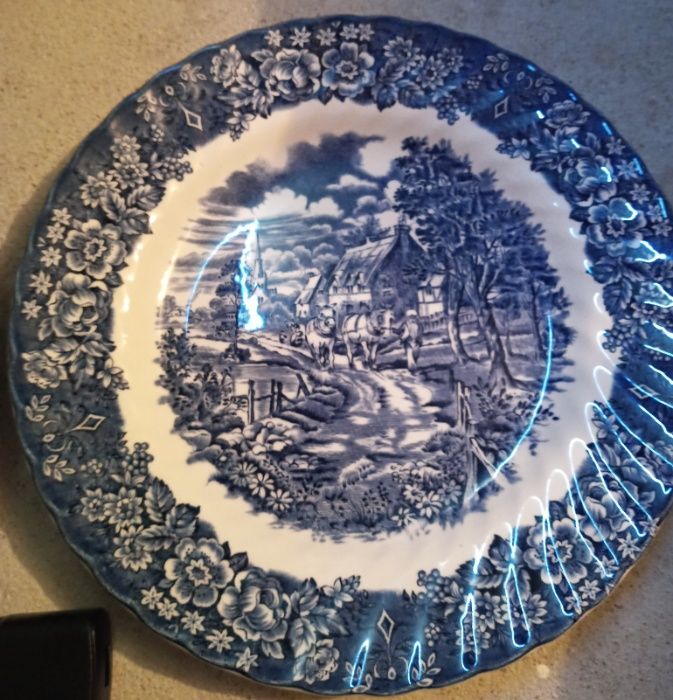 2 Pratos Antigos Loiça British Anchor Ironstone